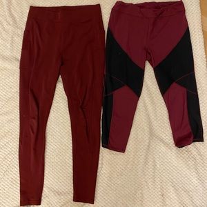 Womens leggings red/burgundy champion popfit
